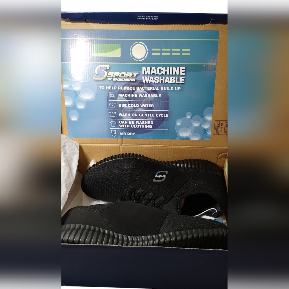 Men's SKECHERS Black Athletic Shoes Size 11 Memory Foam - Picture 2 of 9